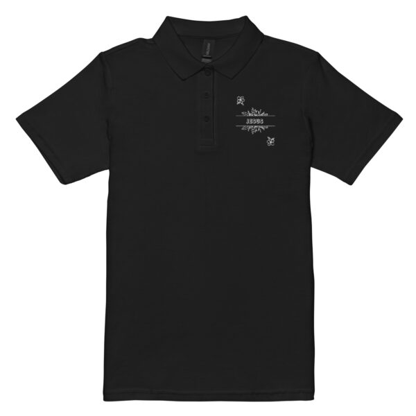Blüten des Glaubens – Jesus Edition | Piqué-Poloshirt für Damen | Stickerei – Bild 5