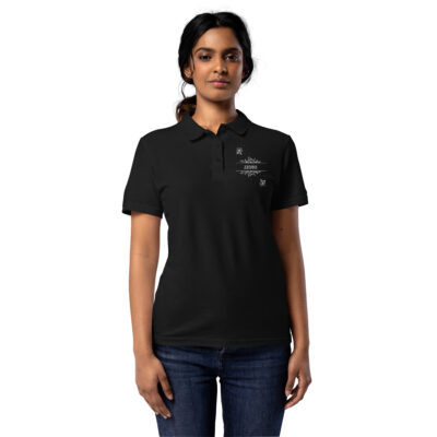 Blüten des Glaubens – Jesus Edition | Piqué-Poloshirt für Damen | Stickerei
