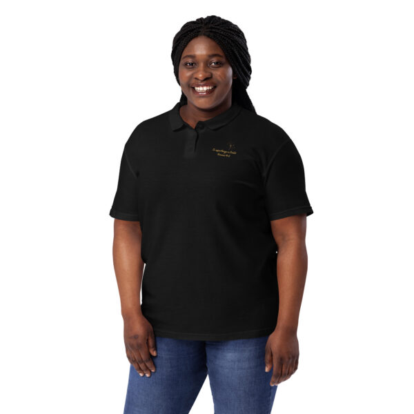 Io appartengo a Cristo Motiv Kreuz | Piqué-Poloshirt für Damen | Stickerei – Bild 5