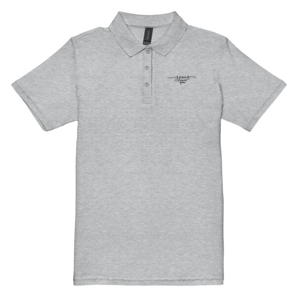 Jesus Loves You | Piqué-Poloshirt für Damen | Stickerei – Bild 2