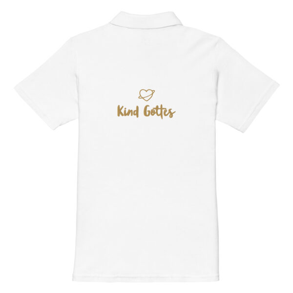 Strahlendes Kreuz – Kind Gottes Edition | Piqué-Poloshirt für Damen | beidseitige Stickerei – Bild 20