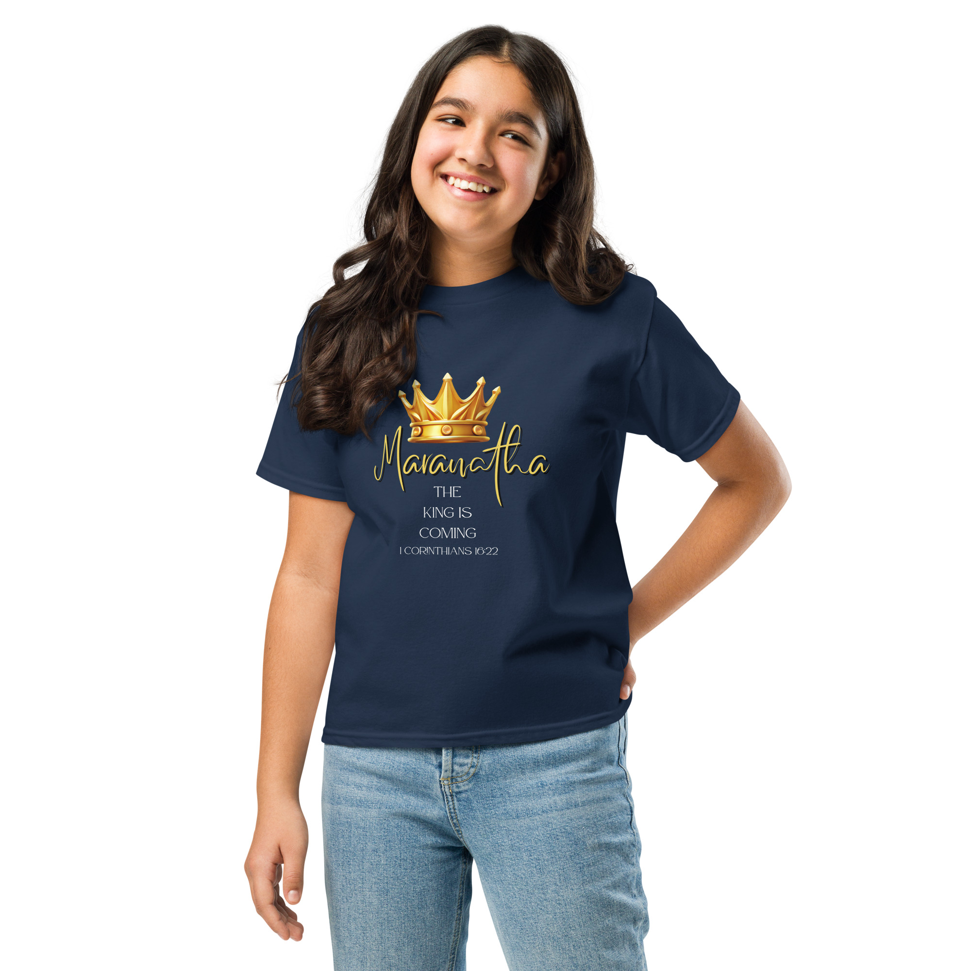 Maranatha The King is Coming – 1 Corinthians 16:22 | T-Shirt für Jugendliche – Bild 10