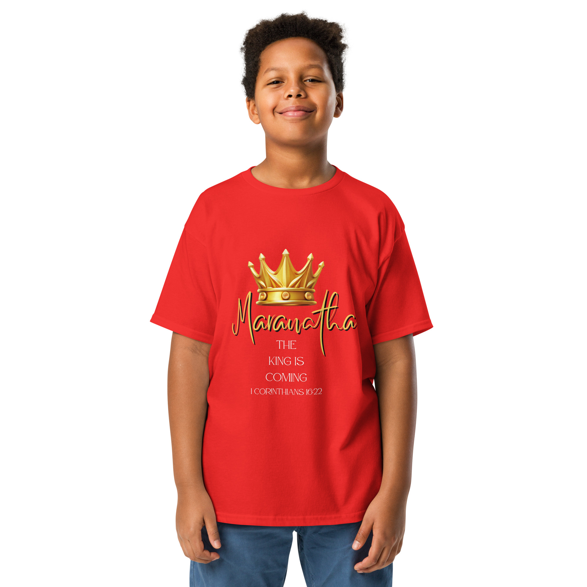 Maranatha The King is Coming – 1 Corinthians 16:22 | T-Shirt für Jugendliche – Bild 19
