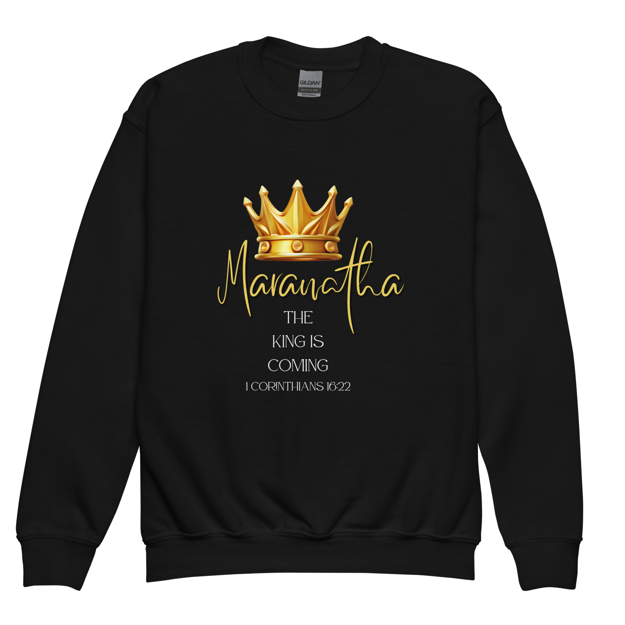 Maranatha The King is Coming – 1 Corinthians 16:22 | Sweatshirt mit Rundhalsausschnitt für Jugendliche – Bild 19
