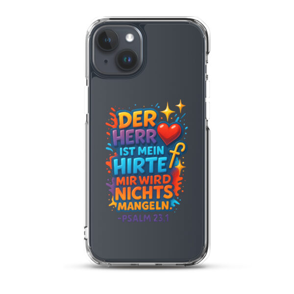 Der HERR ist mein Hirte - Transparente iPhone-Hülle – Bild 32