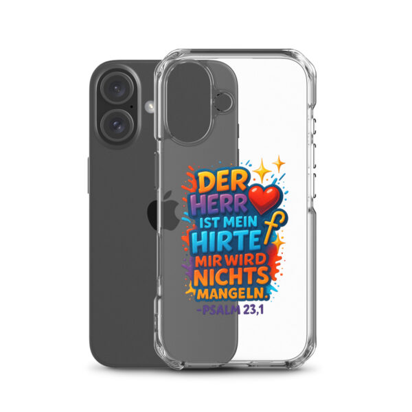 Der HERR ist mein Hirte - Transparente iPhone-Hülle – Bild 47