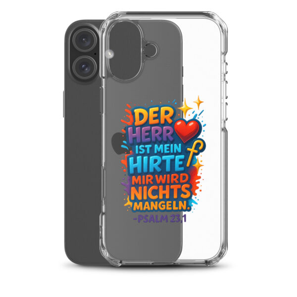 Der HERR ist mein Hirte - Transparente iPhone-Hülle – Bild 41