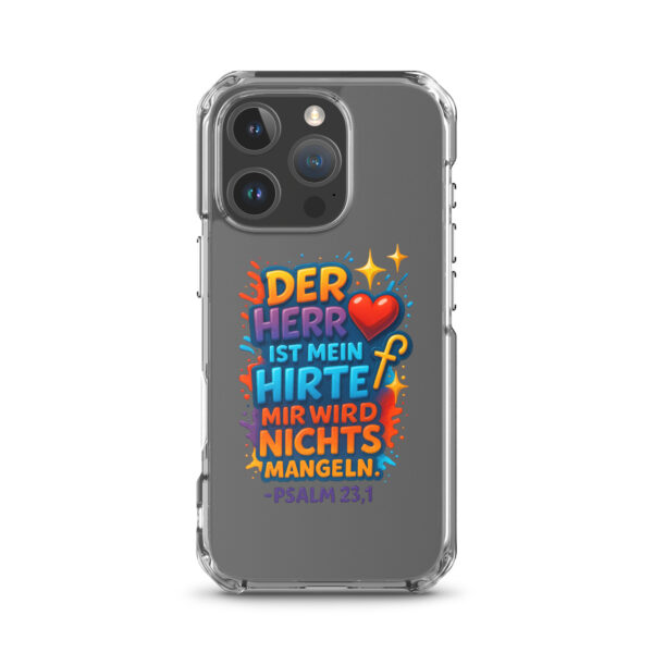 Der HERR ist mein Hirte - Transparente iPhone-Hülle – Bild 44