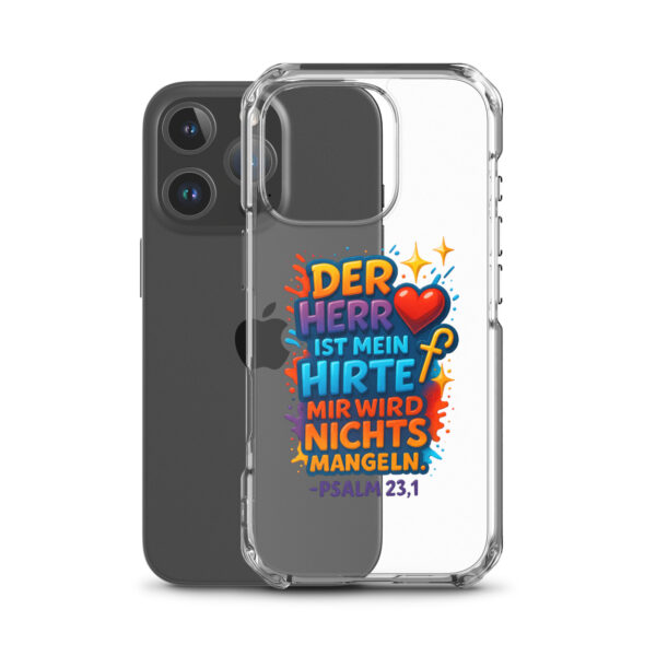 Der HERR ist mein Hirte - Transparente iPhone-Hülle – Bild 45