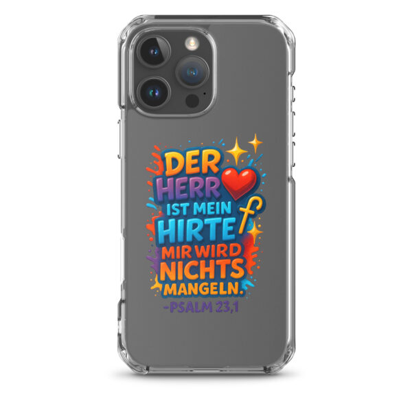 Der HERR ist mein Hirte - Transparente iPhone-Hülle – Bild 42