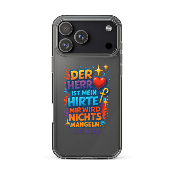 Der HERR ist mein Hirte - Transparente iPhone-Hülle