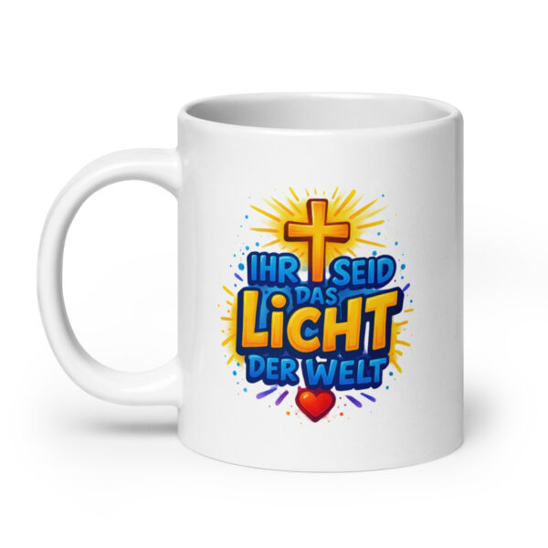 Der HERR ist mein Hirte - Licht der Welt - Weiße, glänzende Tasse – Bild 8