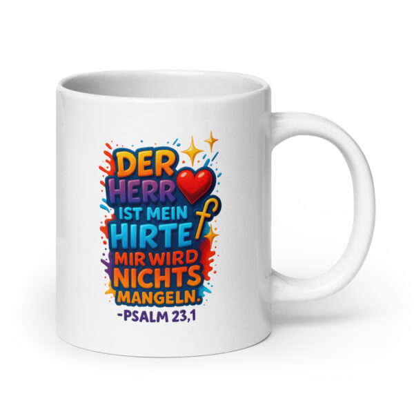 Der HERR ist mein Hirte - Licht der Welt - Weiße, glänzende Tasse – Bild 7