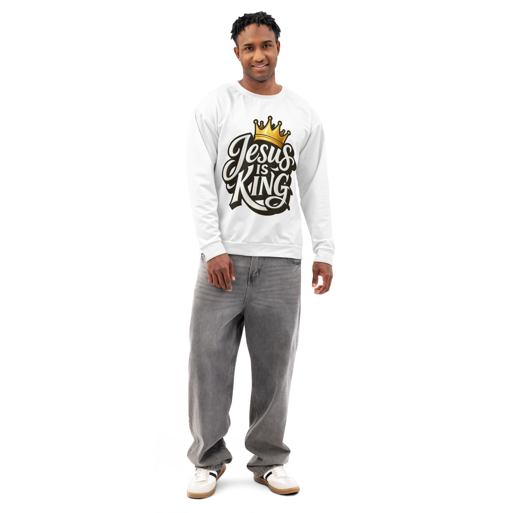 Jesus is King - Pullover aus Baumwolle – Bild 4