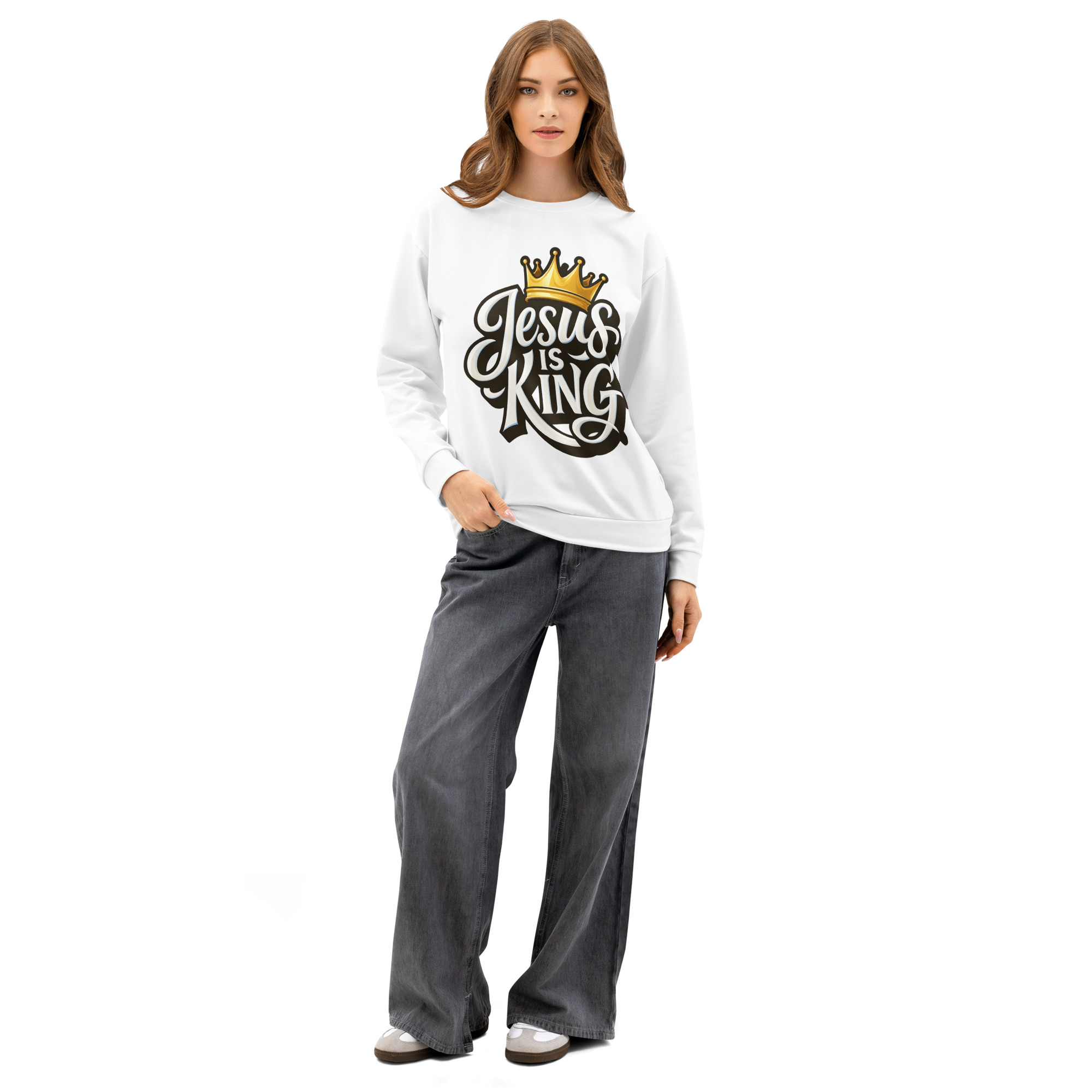Jesus is King - Pullover aus Baumwolle – Bild 8