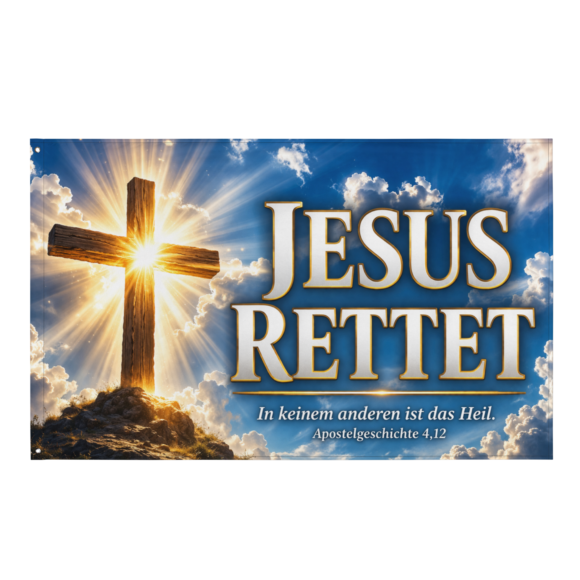 Jesus Rettet - Apostelgeschichte 4,12 - Fahne – Bild 2
