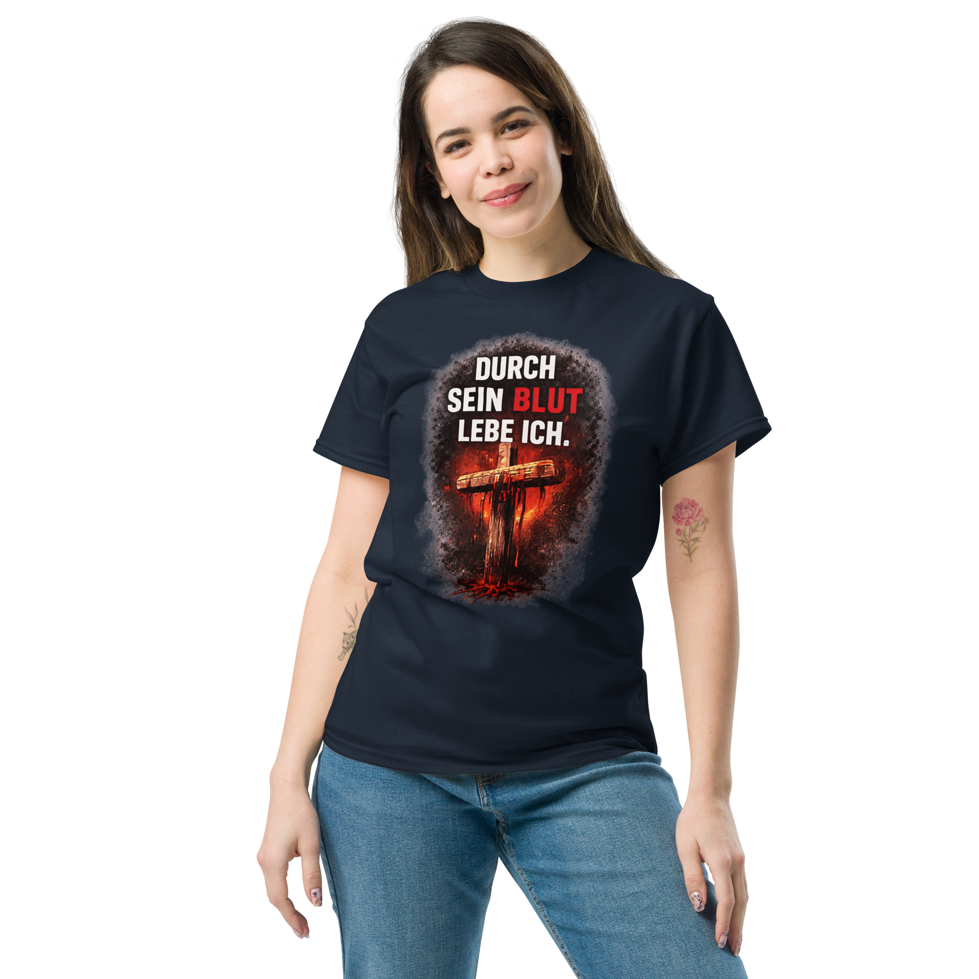 Durch sein Blut lebe ich - T-Shirt für alle – Bild 3