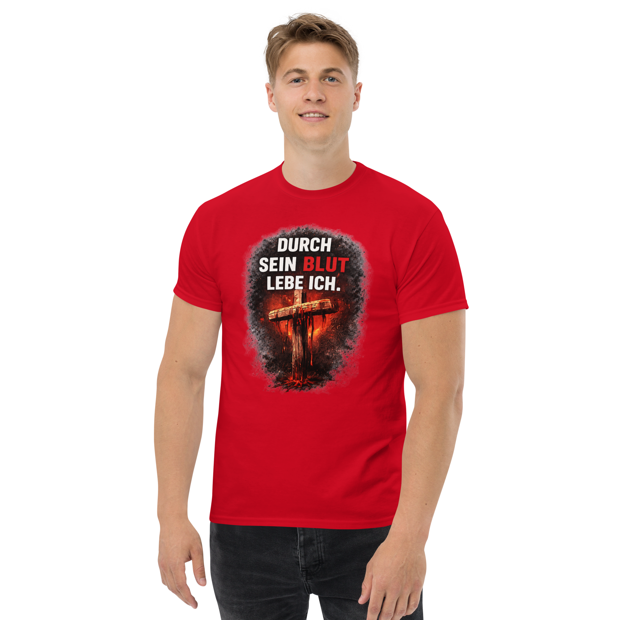 Durch sein Blut lebe ich - T-Shirt für alle – Bild 16