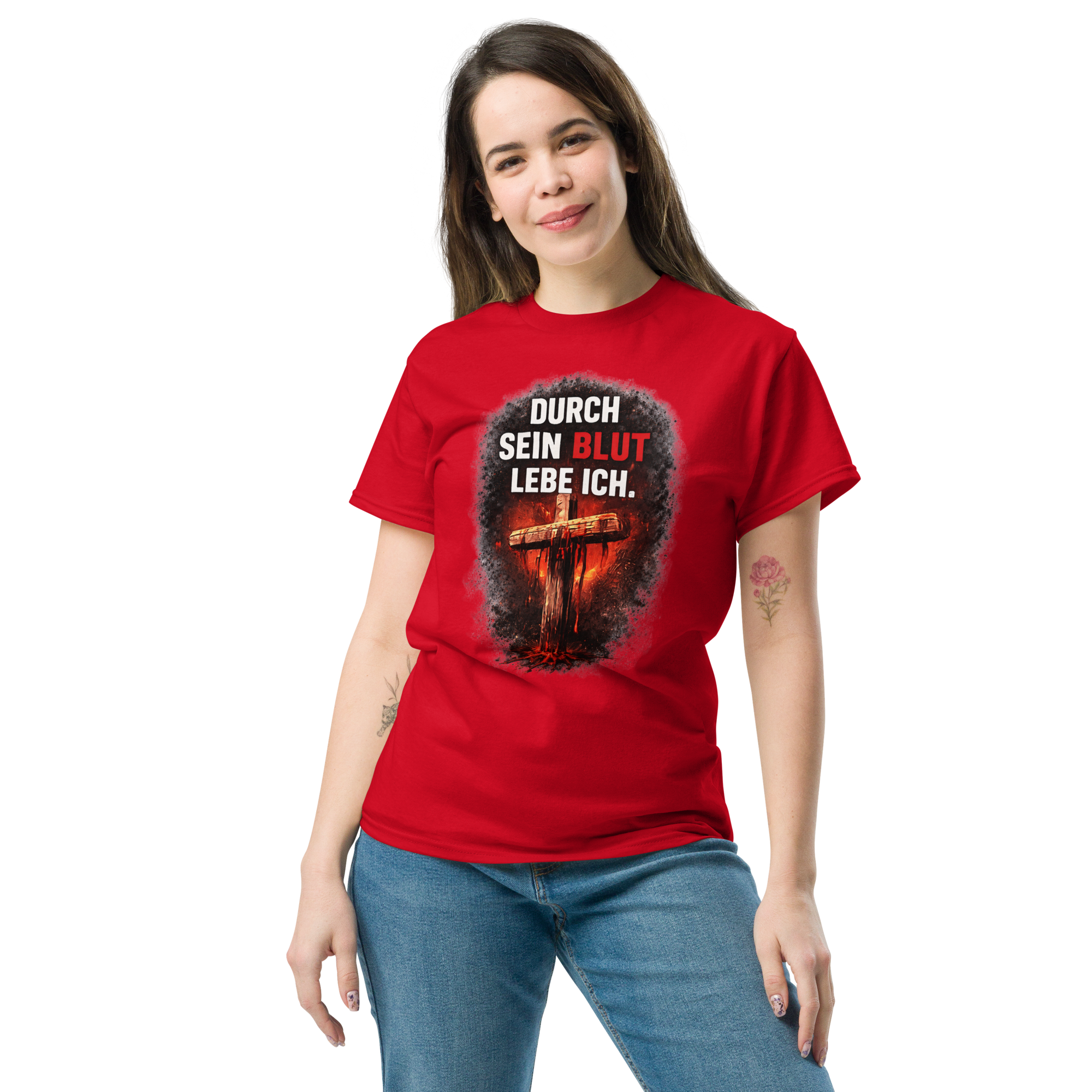 Durch sein Blut lebe ich - T-Shirt für alle – Bild 4