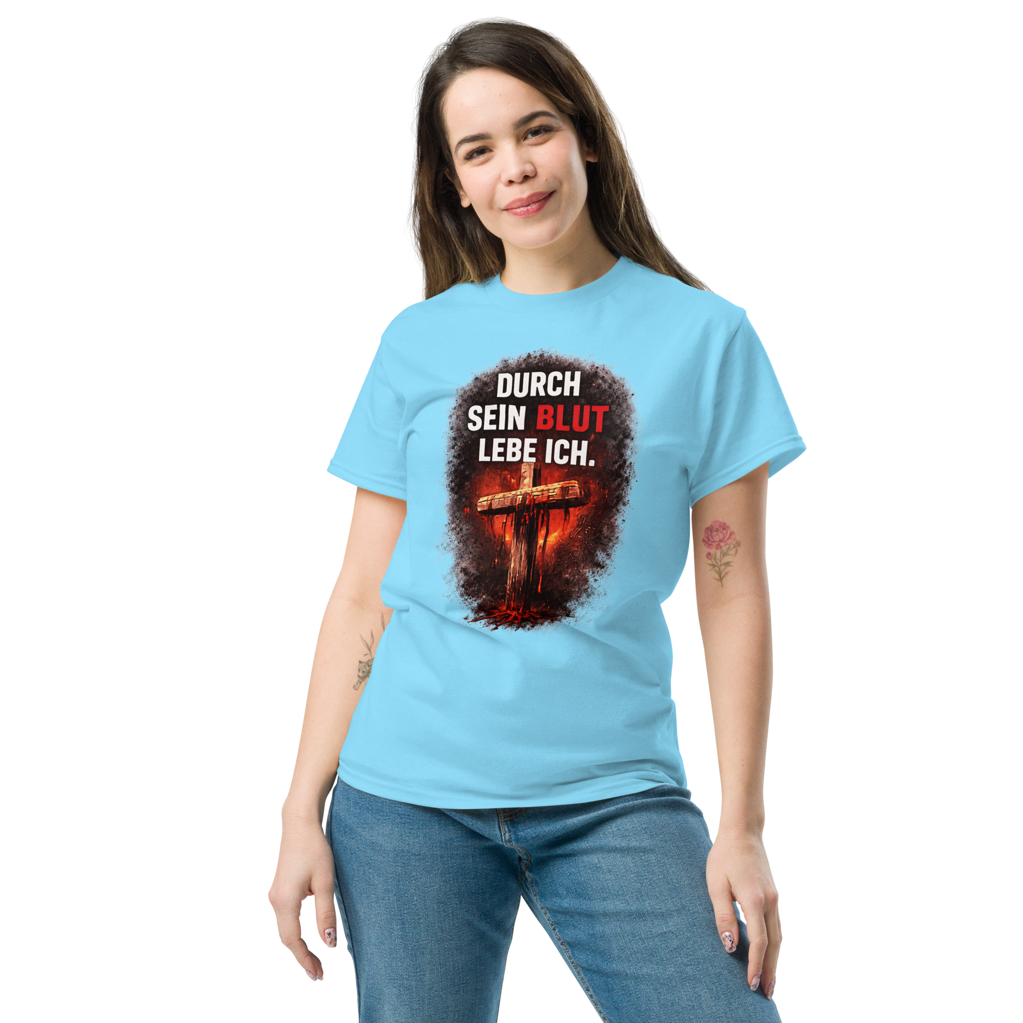 Durch sein Blut lebe ich - T-Shirt für alle – Bild 9