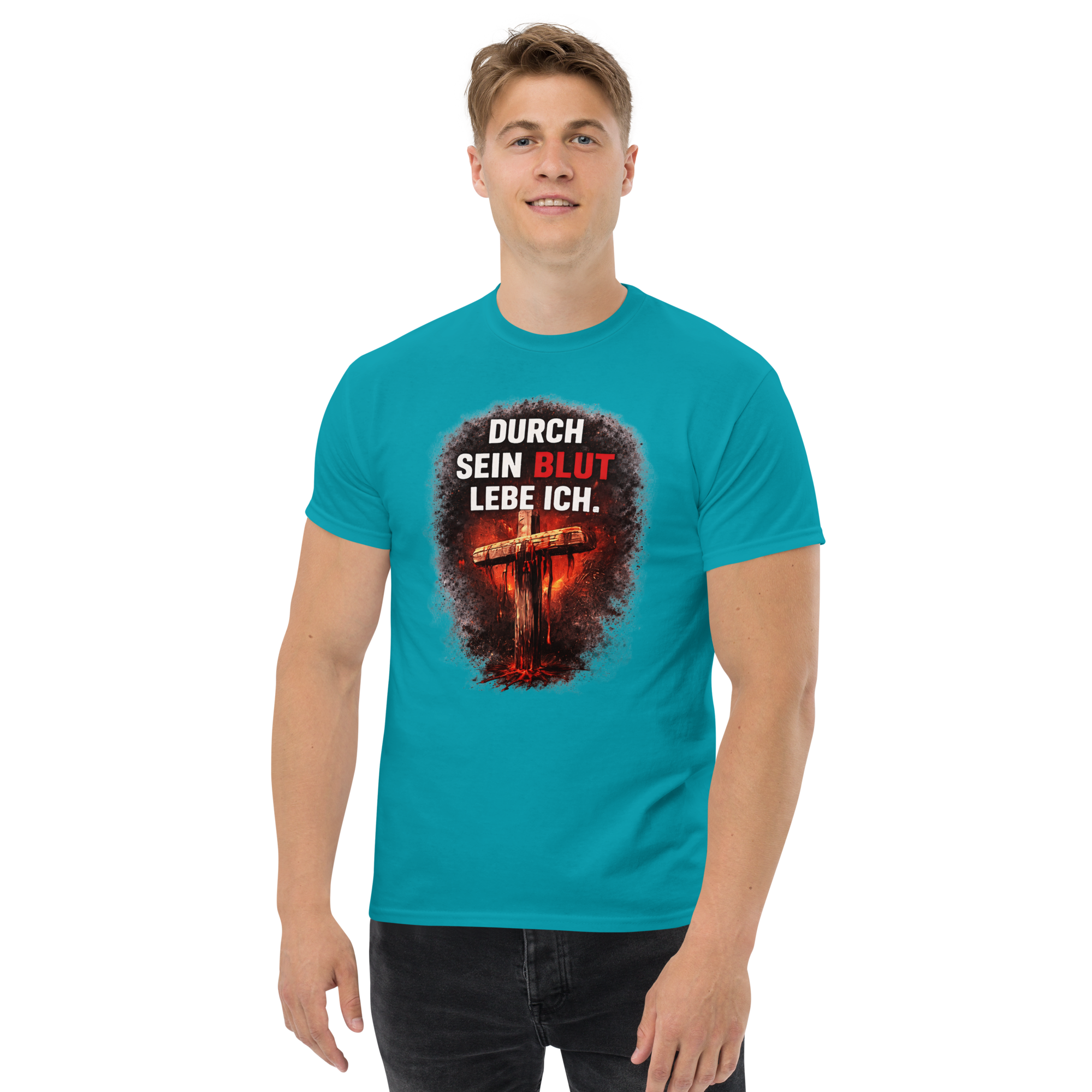 Durch sein Blut lebe ich - T-Shirt für alle – Bild 19