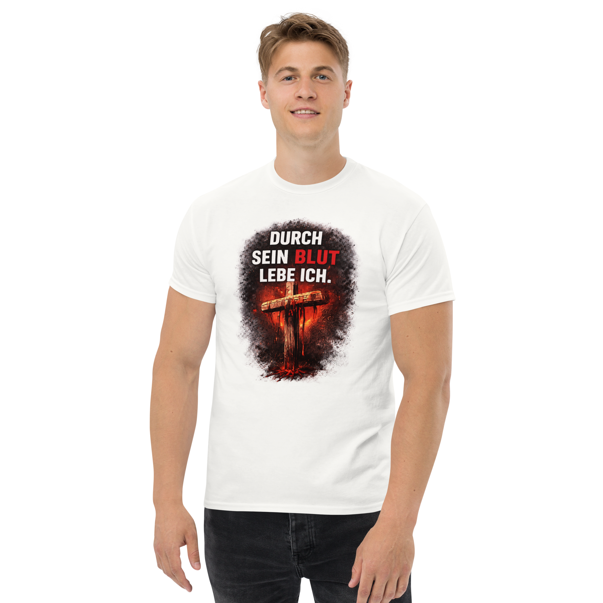 Durch sein Blut lebe ich - T-Shirt für alle – Bild 24