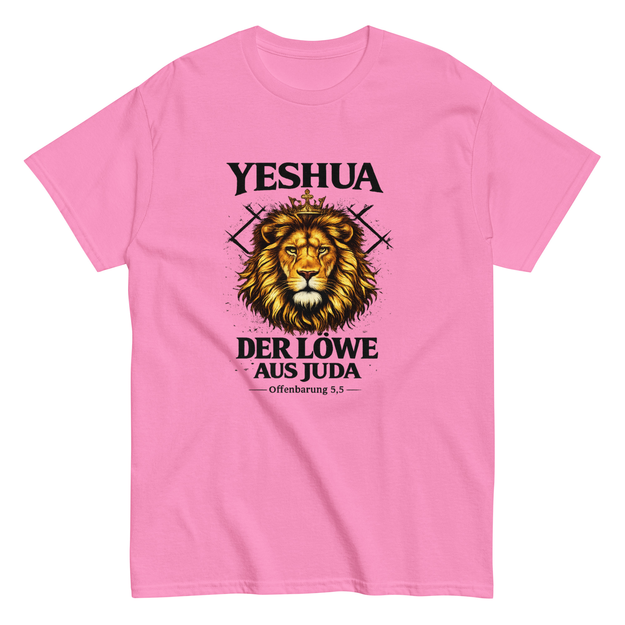 Yeshua - Der Löwe aus Juda - Offenbarung 5,5 - Unisex T-Shirt – Bild 5