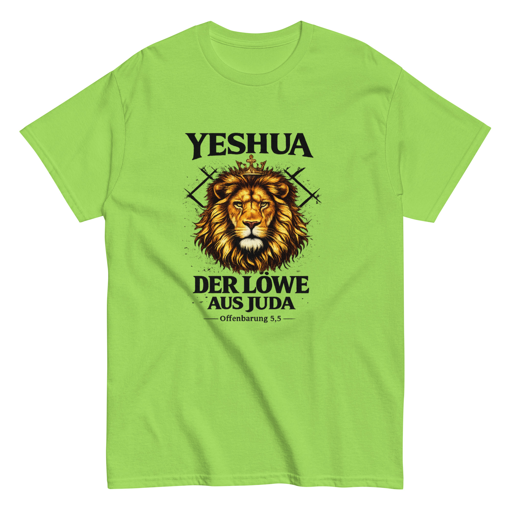 Yeshua - Der Löwe aus Juda - Offenbarung 5,5 - Unisex T-Shirt – Bild 7