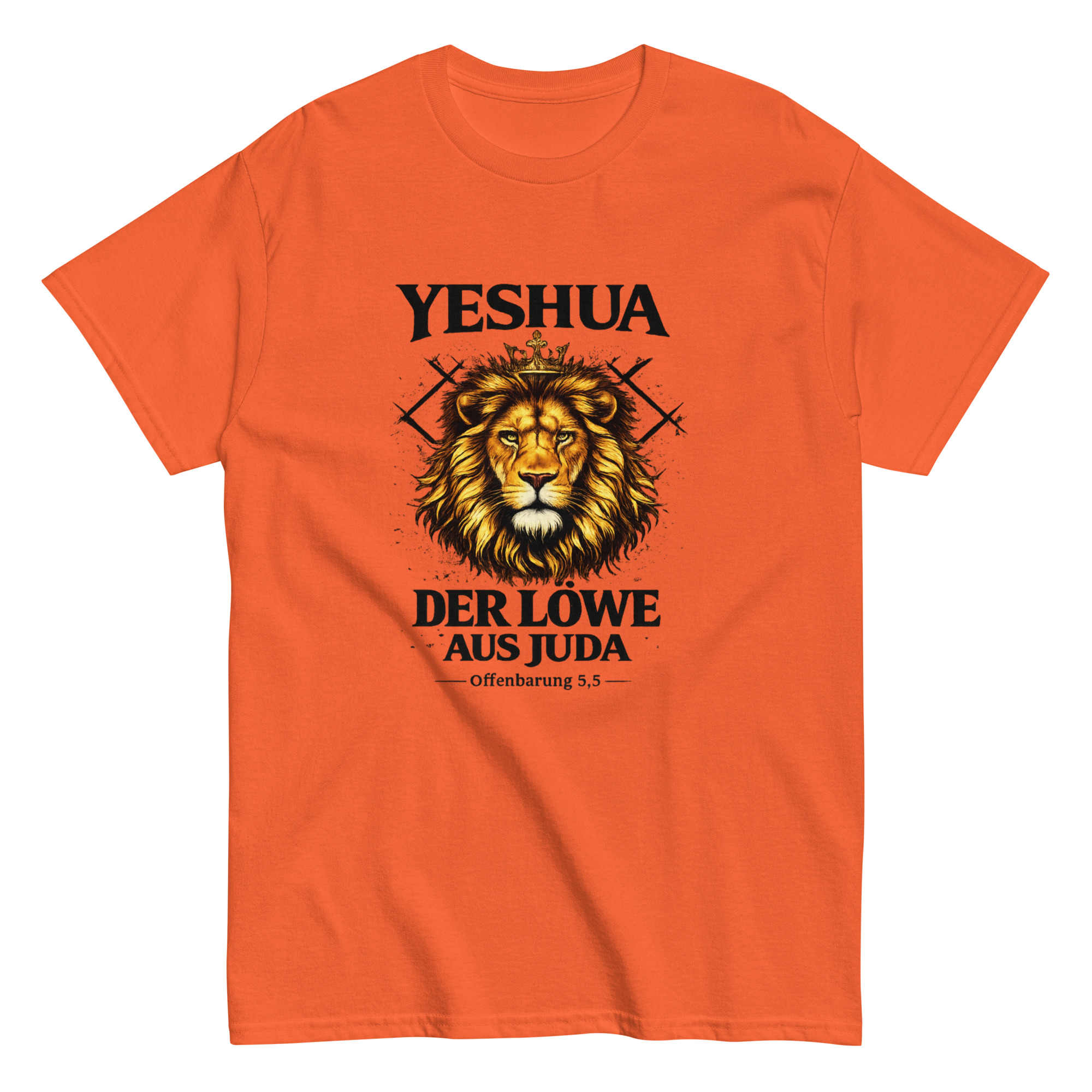 Yeshua - Der Löwe aus Juda - Offenbarung 5,5 - Unisex T-Shirt – Bild 3