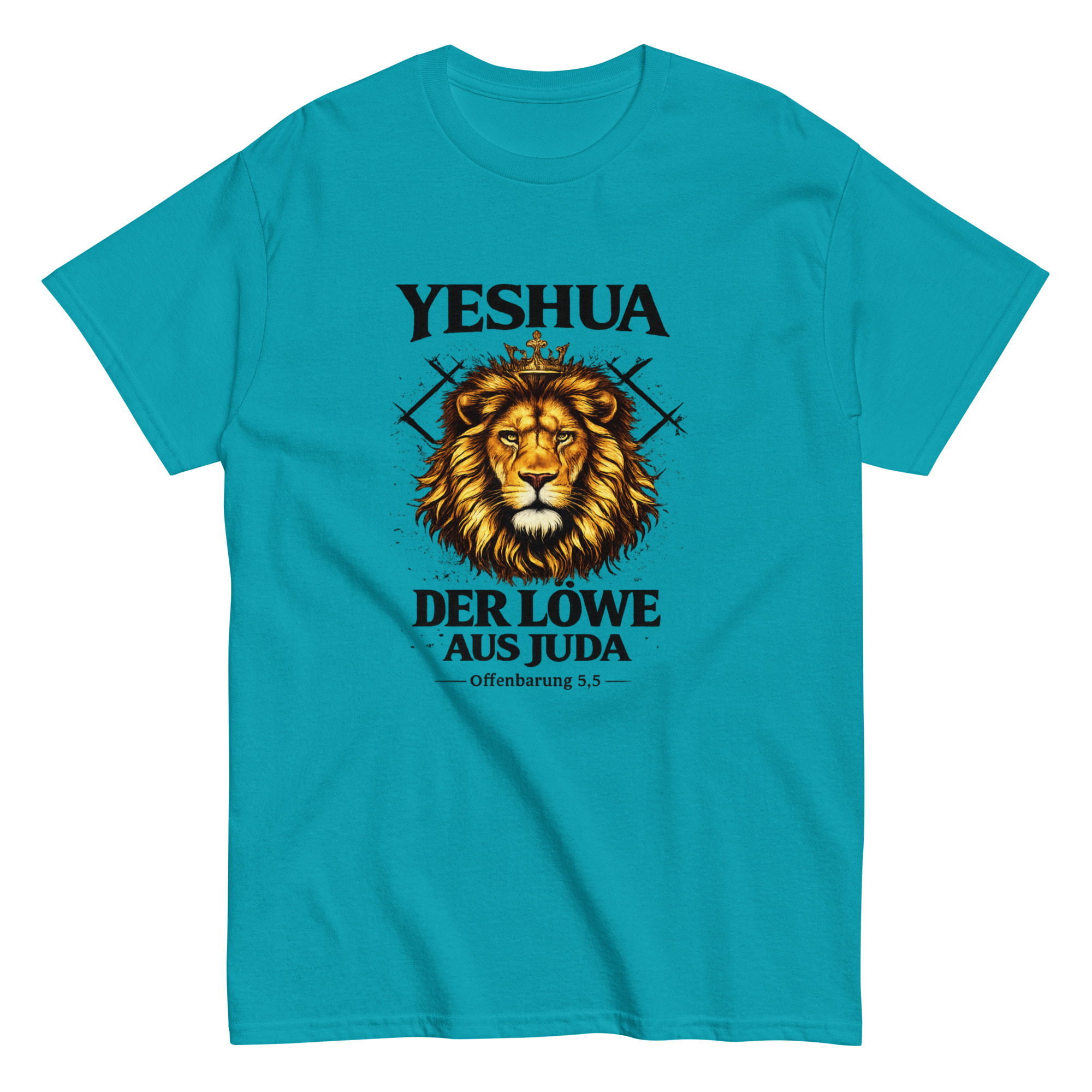 Yeshua - Der Löwe aus Juda - Offenbarung 5,5 - Unisex T-Shirt – Bild 4
