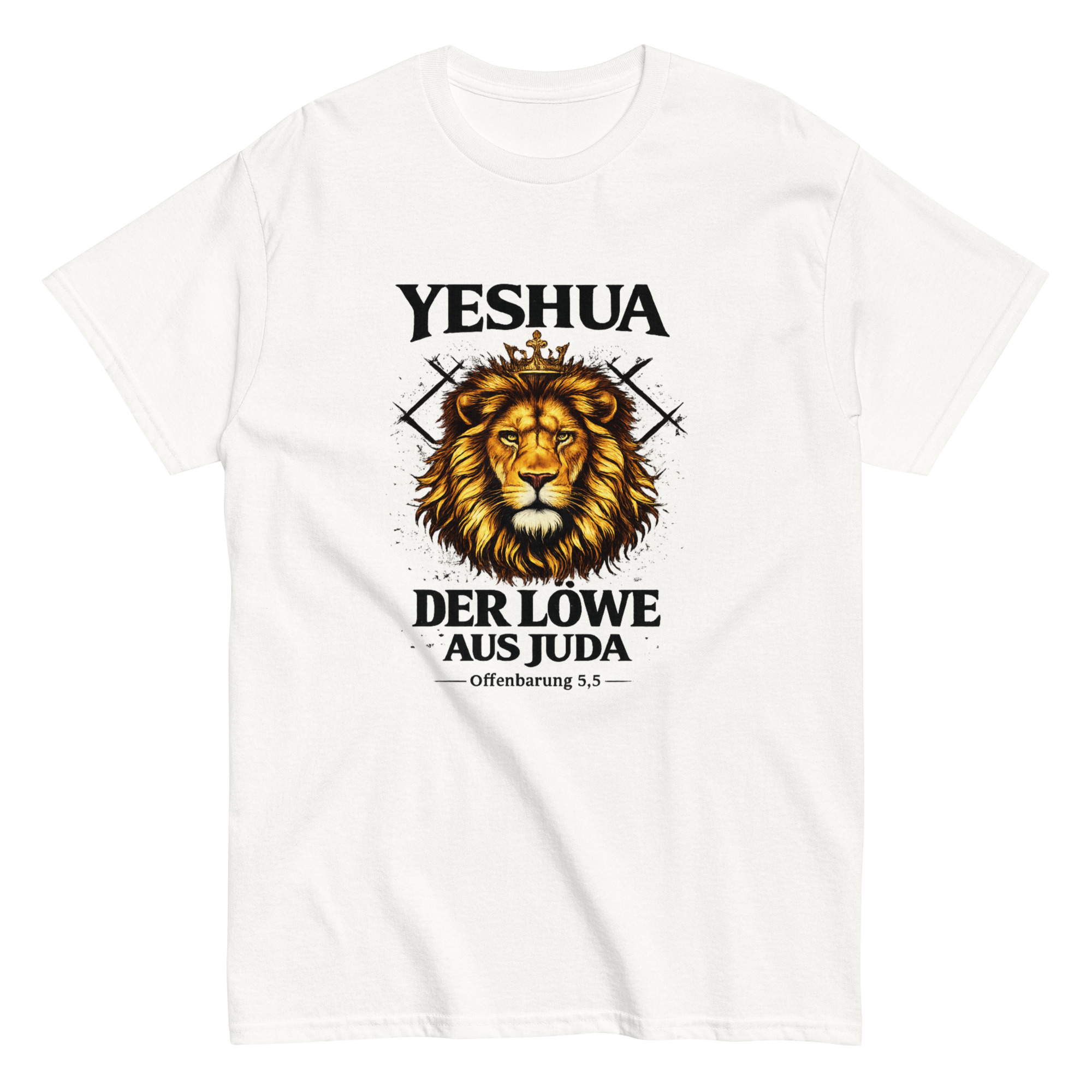 Yeshua - Der Löwe aus Juda - Offenbarung 5,5 - Unisex T-Shirt – Bild 10